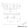 Mueble lavabo LAVOA 140 cm