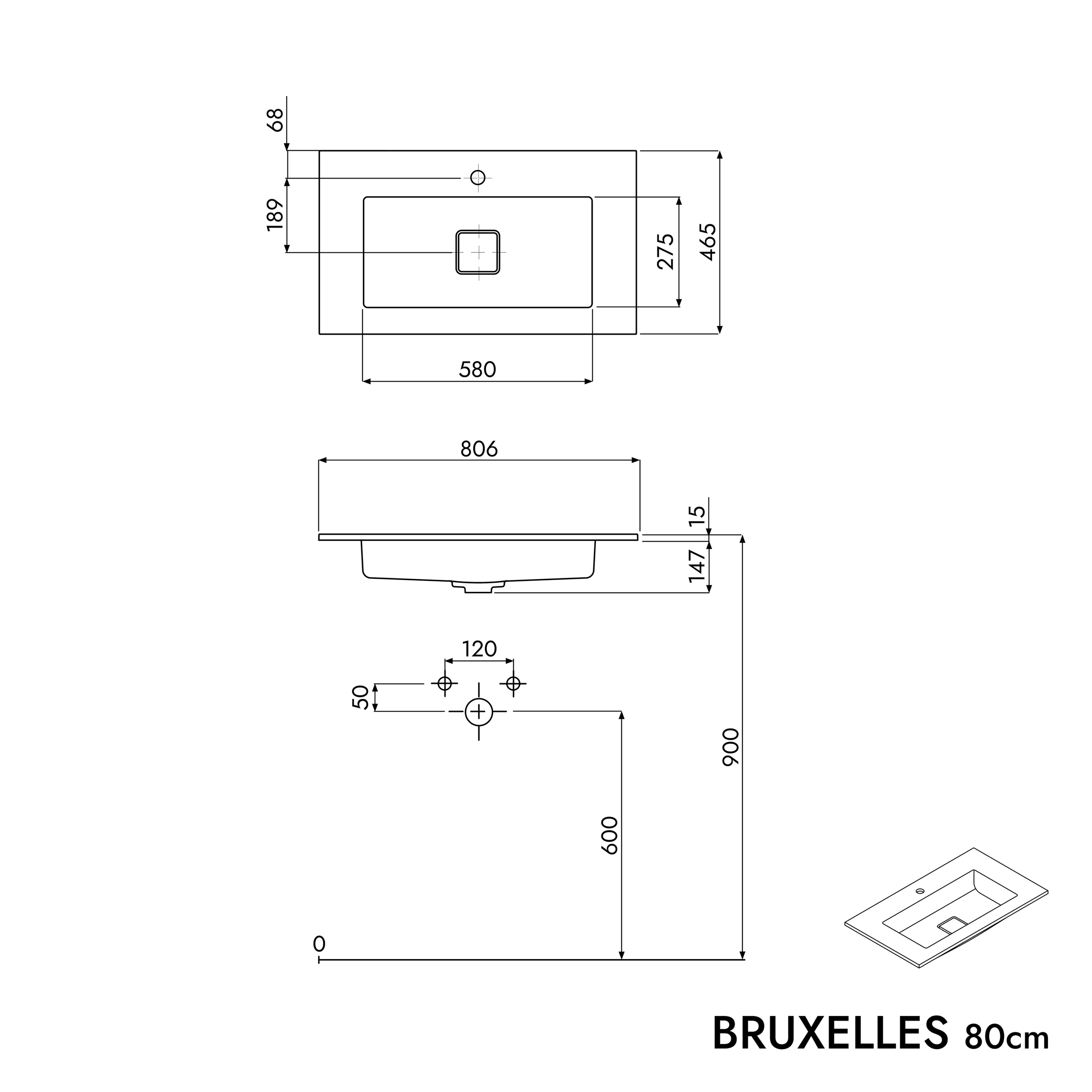 Armario bajo LAVOA 80 cm