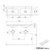 Mueble bajo lavabo VIREO 140 cm