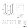 Cabina de ducha angular con puertas batientes DX213