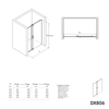 Ducha empotrada con puerta corredera DX806A FLEX