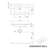 Lavabo Duravit con mueble bajo lavabo TIM 80 cm