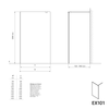 Mampara de ducha Walk-In Nano real glass EX101