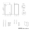 Mampara de ducha Walk-in Cristal nano transparente de 10 mm EX102 - 1 pared de cristal con perfil de acero inoxidable cromado - anchura seleccionable