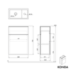 Mueble bajo lavabo KONDA 50 cm 