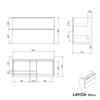 Mueble de cuarto de baño lavabo LAVOA 100 cm