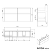 Mueble de cuarto de baño lavabo LAVOA 160 cm