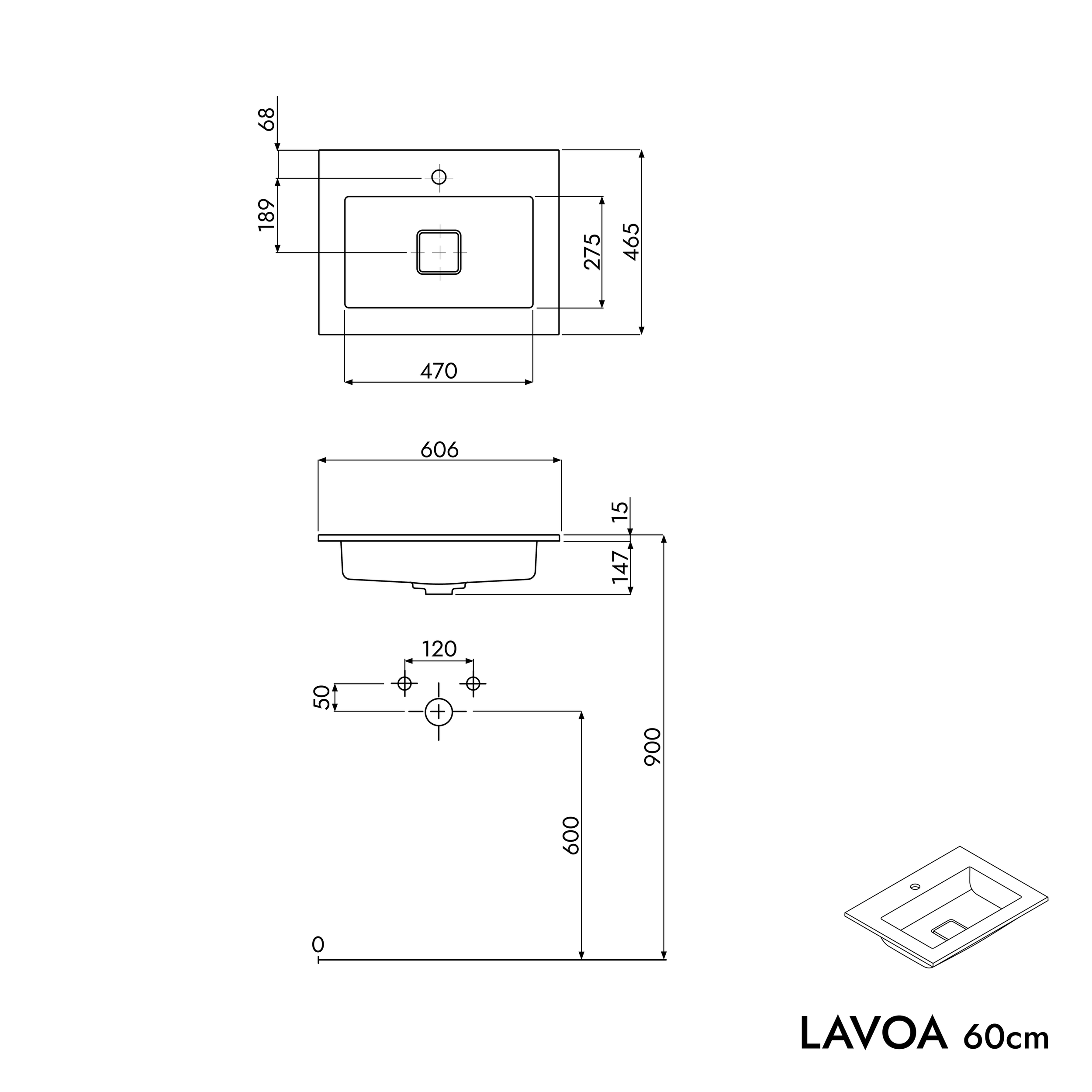 Armario bajo LAVOA 60 cm