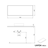 Mueble de cuarto de baño lavabo LAVOA 140 cm