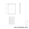 Espejo de luz LED Espejo de baño 2073