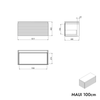 Mueble bajo para lavabo MAUI 100 cm