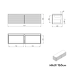 Mueble bajo para lavabo MAUI 160 cm