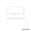 Mueble bajo para lavabo MAUI 130 cm