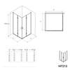 Ducha rinconera con dos puertas plegables NT213