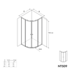 Ducha redonda NT509 con puertas correderas
