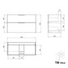 Conjunto de muebles de baño TIM 100 cm con lavabo