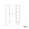 Conjunto de muebles de baño TIM 100 cm con lavabo
