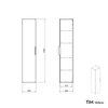 Conjunto de muebles de baño TIM 100 cm con lavabo