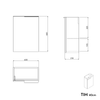 Conjunto de muebles para baño de aseo de invitados TIM 40 cm con lavabo