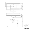 Conjunto de muebles de baño TIM 100 cm con lavabo