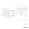 Conjunto de muebles para baño de aseo de invitados TIM 40 cm con lavabo