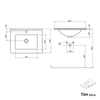 Conjunto de muebles de baño TIM 60 cm con lavabo