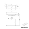 Mueble bajo lavabo VIREO 100 cm