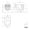 WC suspendido sin borde VIREO