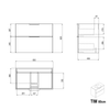 Mueble tocador TIM 80 cm