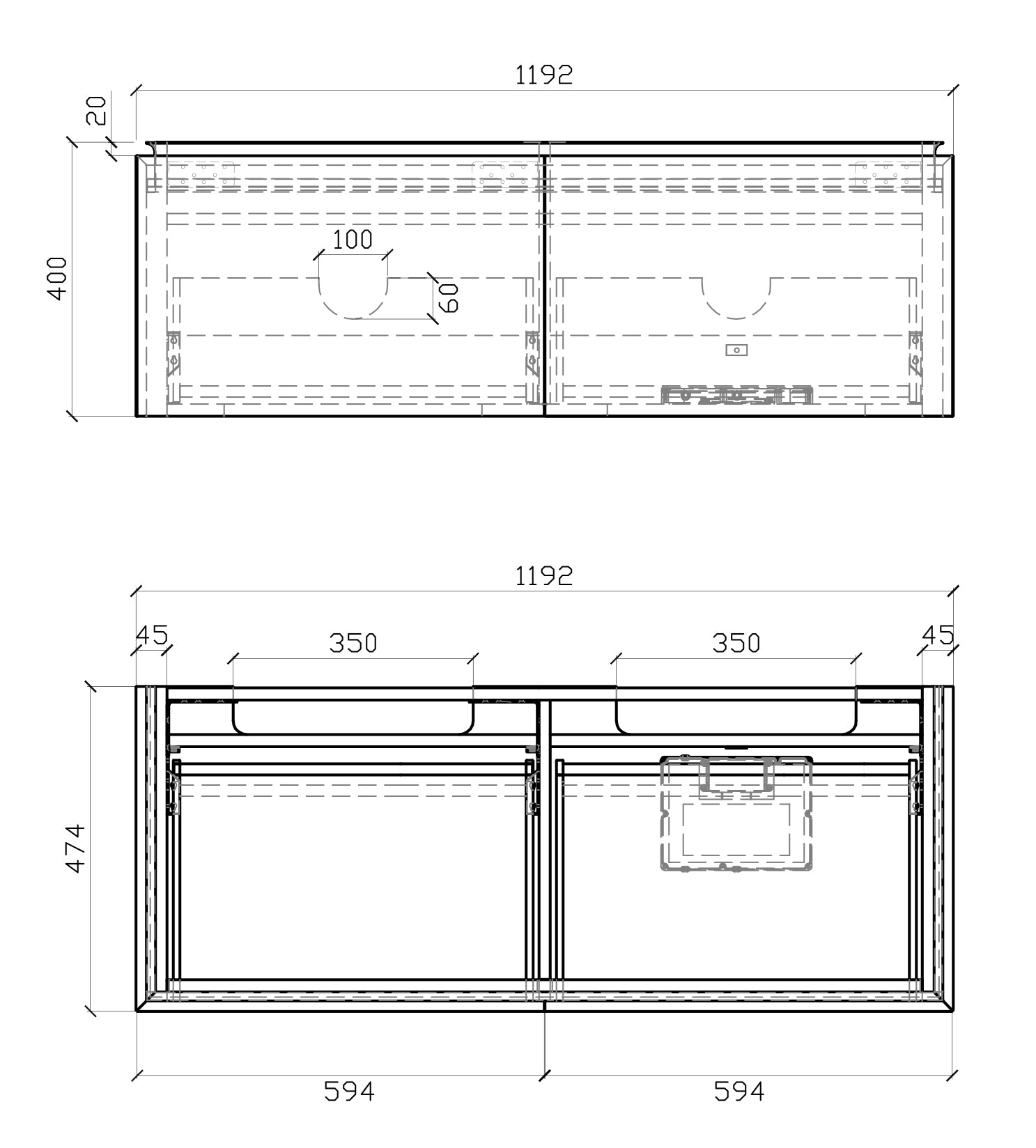 Mueble de baño Treasure 1200