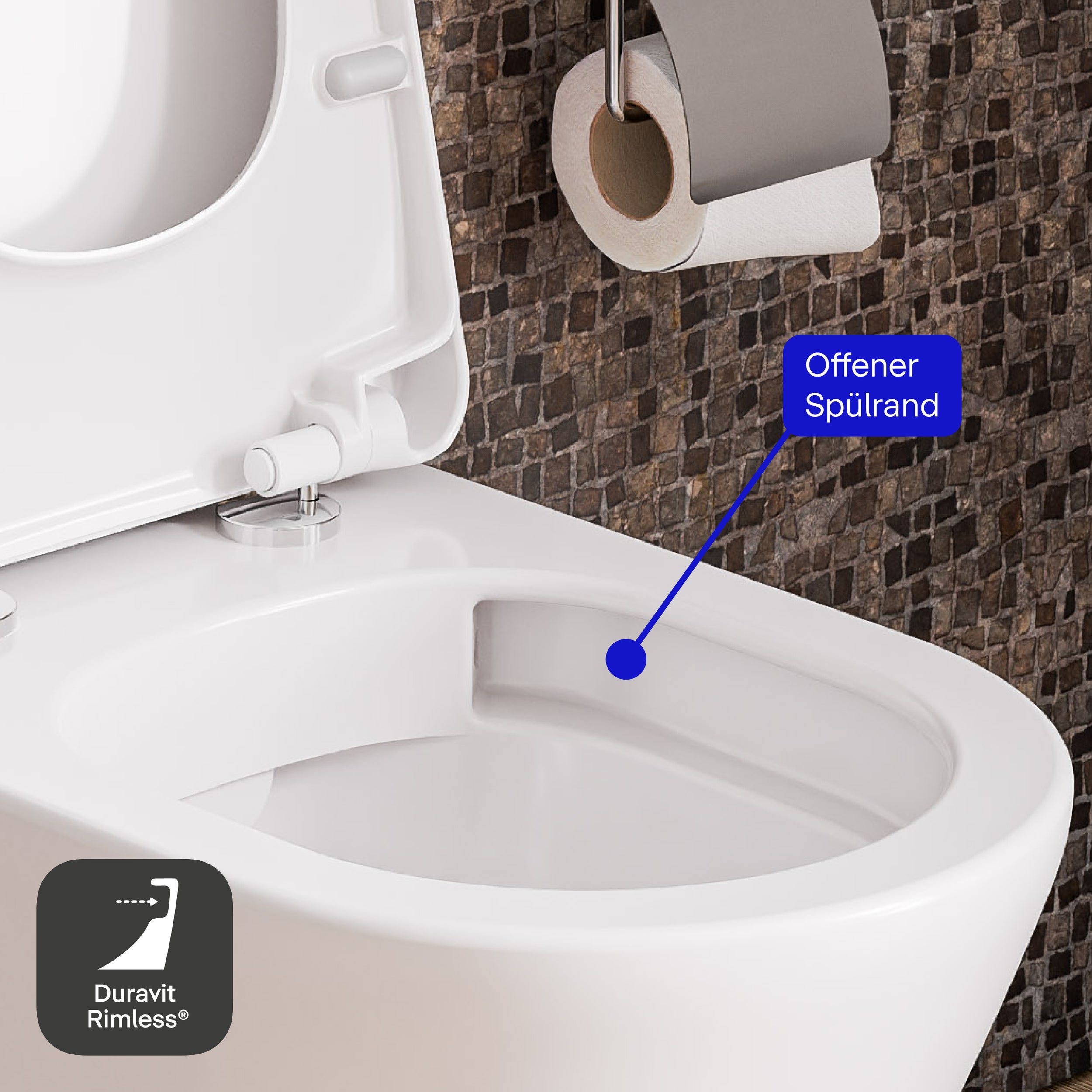 Duravit WC suspendido 540 mm Mino Blanco brillante incl. tapa de WC - fijación oculta