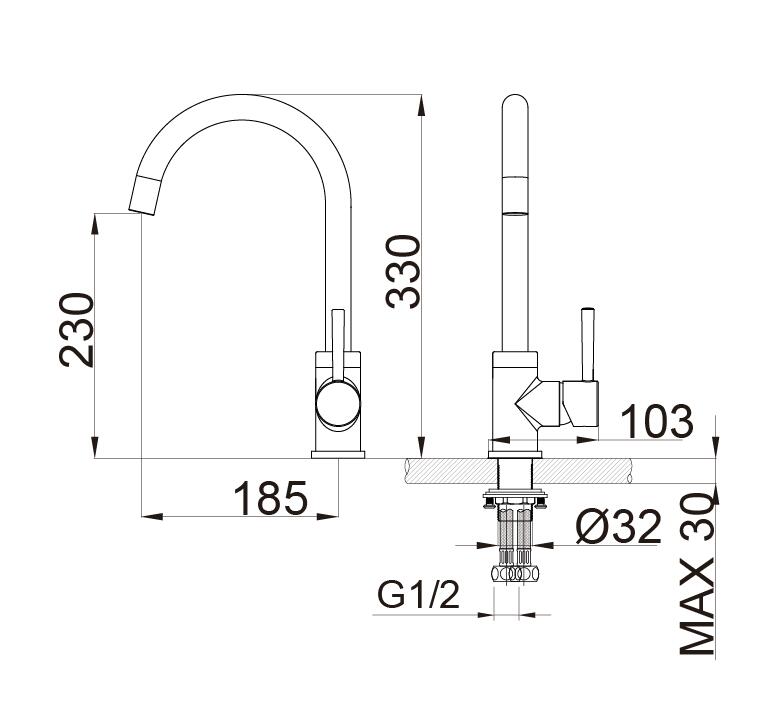 Grifo de lavabo de alta calidad 1434C-33