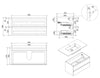 Conjunto de muebles de cuarto de baño Alice 1000