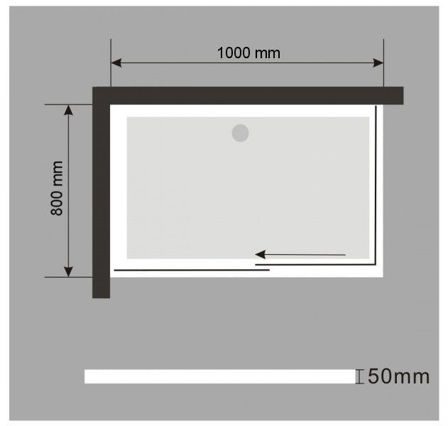 Plato de ducha acrílico rectangular