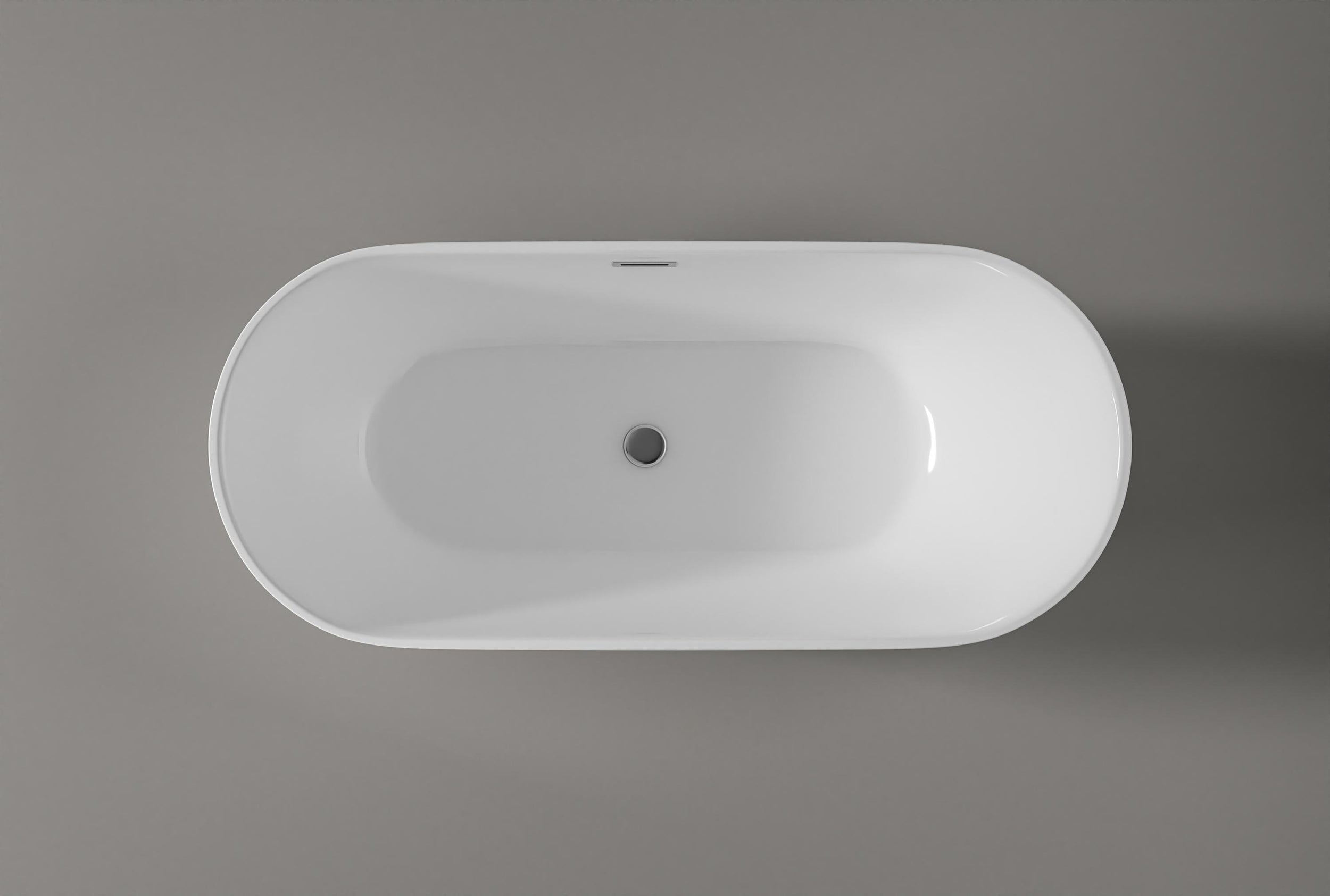 Bañera exenta ROMA 2.0 acrílico blanco brillante - 180 x 80 x 58 cm
