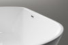 Bañera exenta ROMA 2.0 acrílico blanco brillante - 180 x 80 x 58 cm
