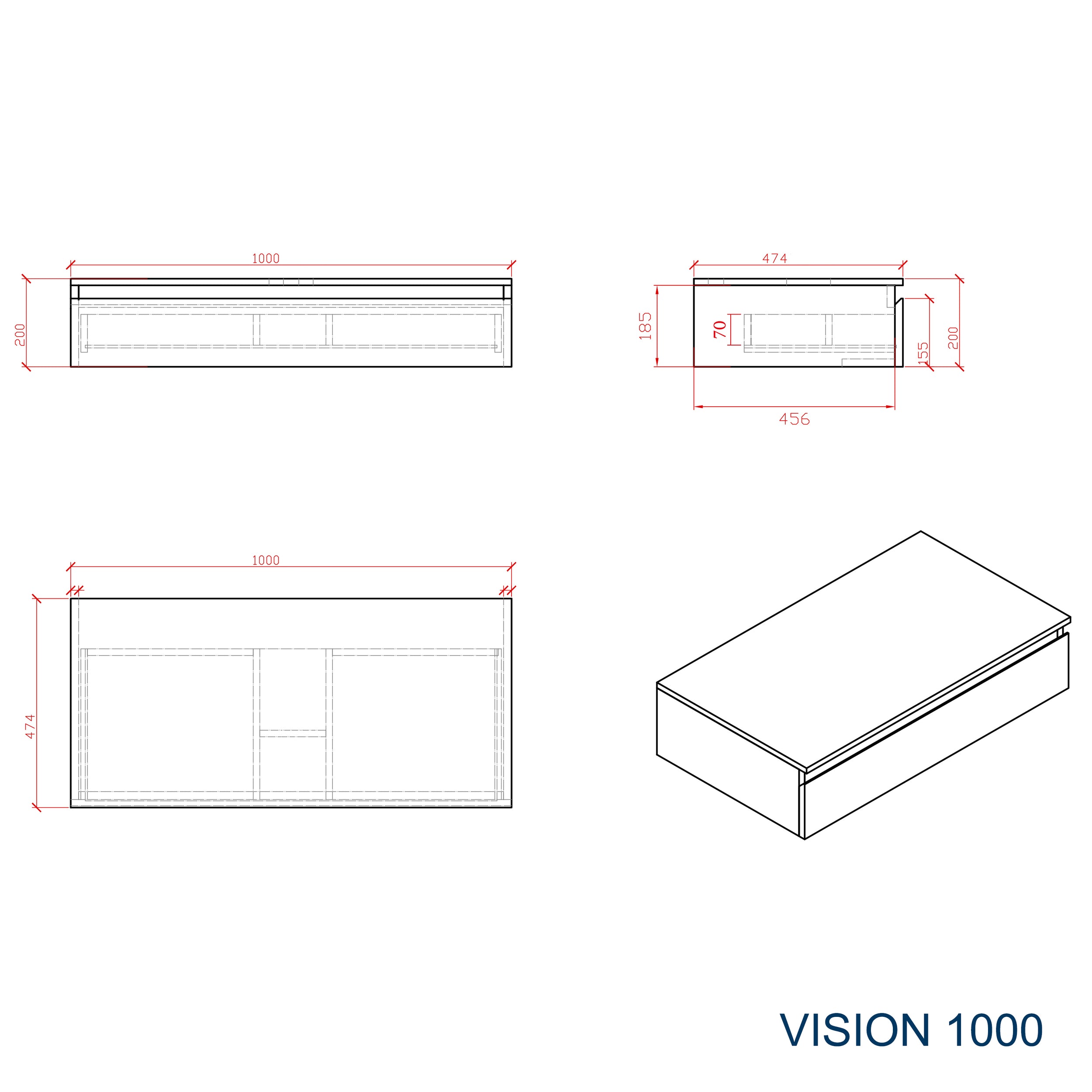 Mueble de baño Vision 1000
