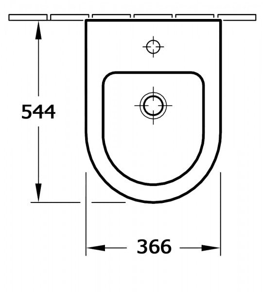 Bidé colgante de pared CH2019V