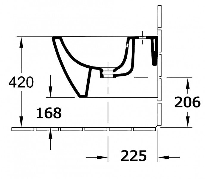 Bidé colgante de pared CH2019V