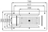 Ducha fija empotrable en techo XXL- DPG5030