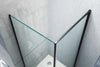 Mampara de ducha de esquina EX416S NEGRO - 90 x 90 x 195 cm - con cristal de seguridad NANO de 6 mm. 