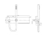 Codo de pared CZT050-1 con soporte para ducha