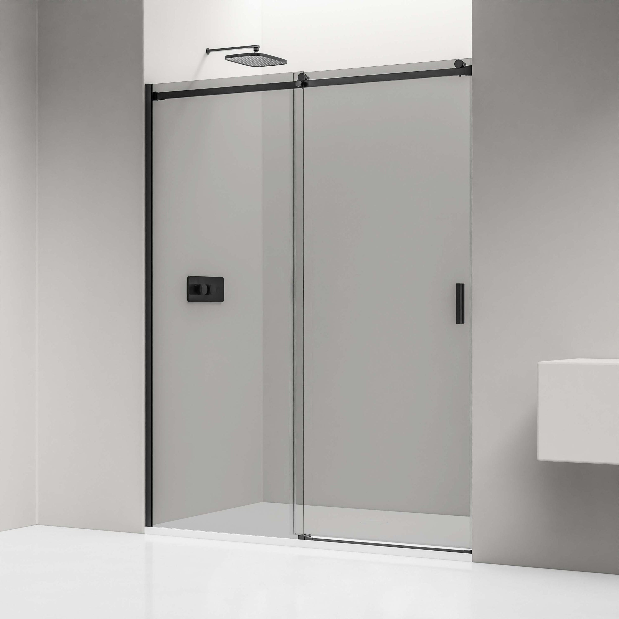Ducha alcoba con puerta corredera NT806 FLEX Negro mate