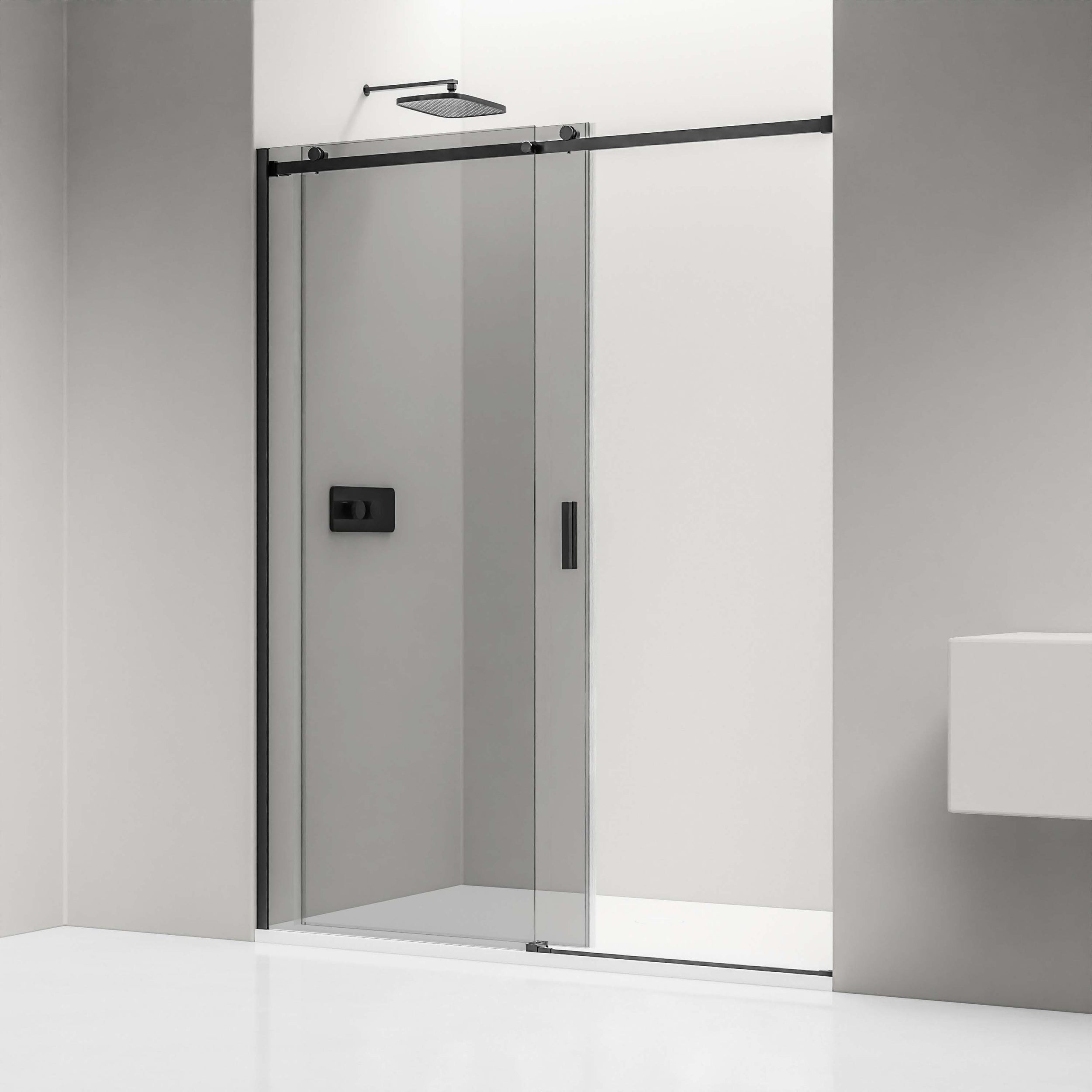Ducha alcoba con puerta corredera NT806 FLEX Negro mate