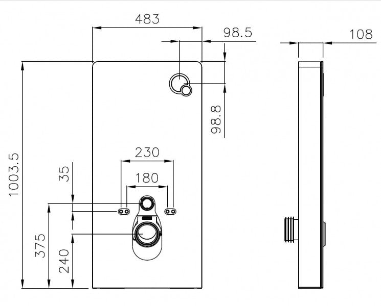 WC paquete completo 46: WC B-8030R Negro