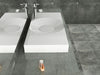 Lavabo mural Lavabo sobre encimera BS6059 en mármol fundido